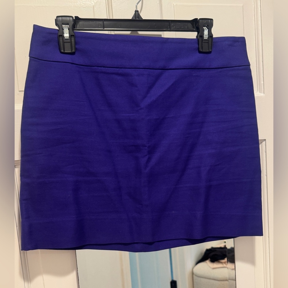 J.Crew Purple Pencil Skirt Size 8 Classic Work Career Mini Skirt